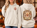 Proverbs 23:7 Christian Hoodie Feminine Sacred Heart Catholic Hoodie Pink Medieval Bible Verse Sweatshirt Virgin Mary Jesus Faith Sweater