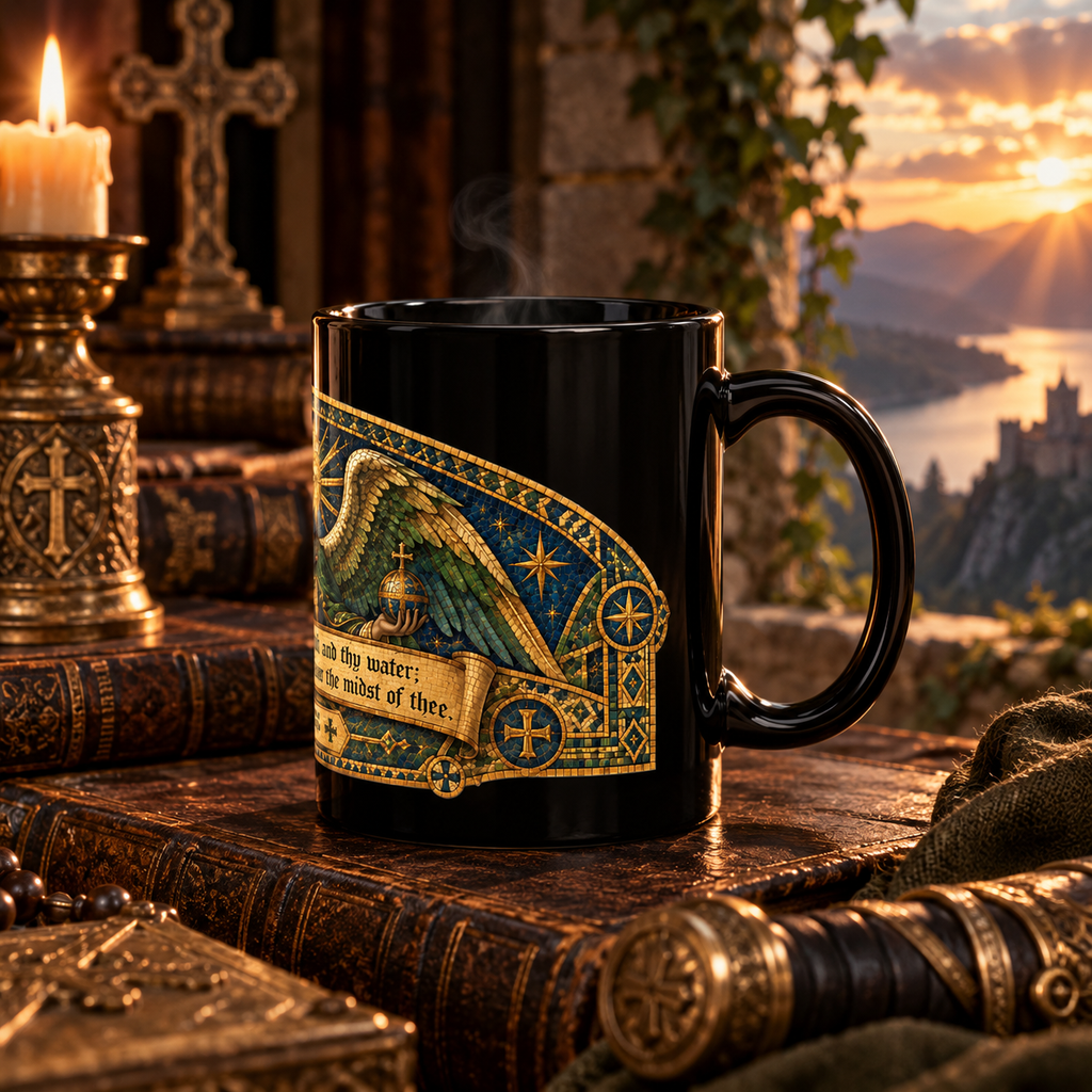 Exodus 23:25 Angel Raphael Healing Scripture Mug Christian Gift for Healing Bible Verse Coffee Mug Divine Healing Prayer Gift for Sick Dad