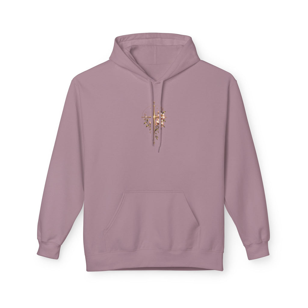 Heavens Yes Christian Hoodie Plumeria Floral Cross Hoodie Women's Faith Sweatshirt Christian Gift Religious Hoodie Hell No Heavens Yes